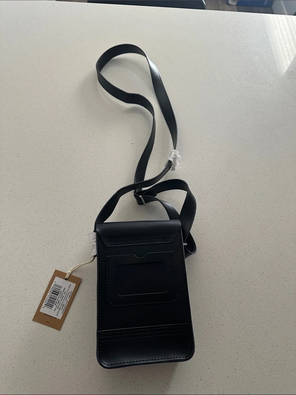 Dr. Martens Black Leather Buckle Crossbody Pouch